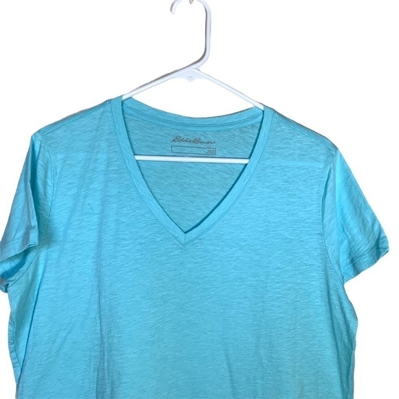 Eddie Bauer Blue Favorite Short-Sleeve V-Neck T-Shirt Size Large - Picture 4 of 15